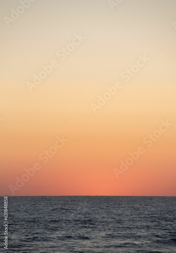 Beautiful sunset scene over the Baltic Sea in Palanga Beach, Lithuania