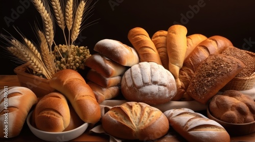 Different bread from sourdough and whole wheat to rye and challah.