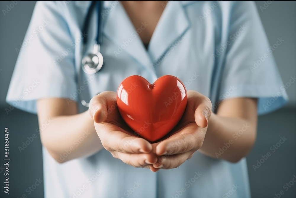 Medicine doctor holding red heart shape in hand, Medical heart cardiology concept. Medicine doctor holding red heart shape in hand, Medical heart cardiology concept.