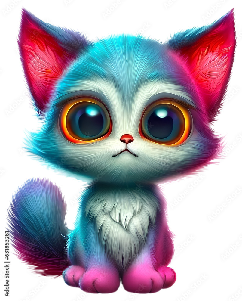 colorful kitten