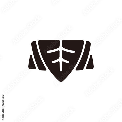 Sakuramochi icon.Flat silhouette version.