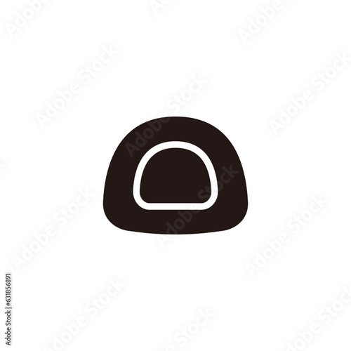 Daifuku icon.Flat silhouette version.
