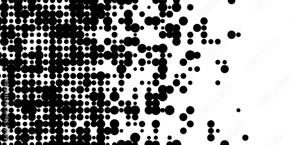 Abstract modern minimal black and white monochrome geometry circles or dots grid pattern texture background fade out Abstract modern minimal black and white monochrome geometry circles or dots grid pattern texture background fade out