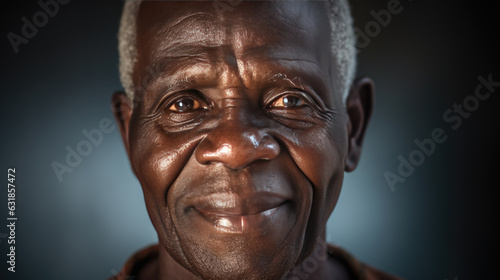 Portrait of an elderly Afro-American male.