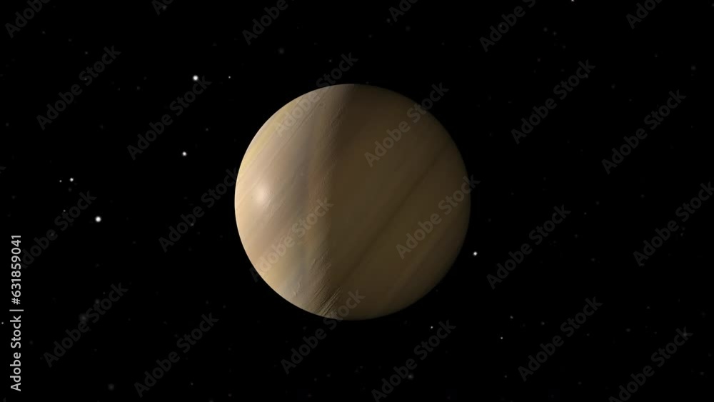 3D rendered animation of the planet Venus isolated on the empty dark black space background 3D rendered animation of the planet Venus isolated on the empty dark black space background