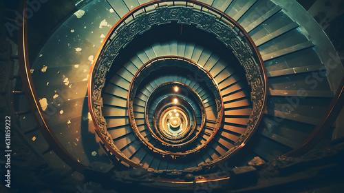 Spiral-Staircase-Viewed-From-Above-Adobe-Stock