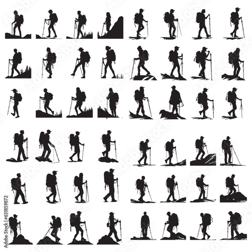 hiking silhouette