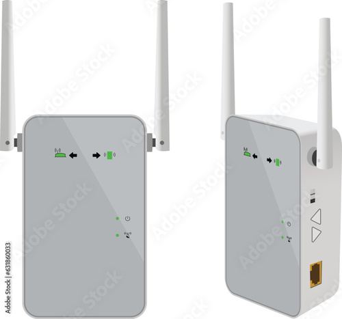 Dual Band Wi Fi Range Extender vector image wireless extender vector illustration
