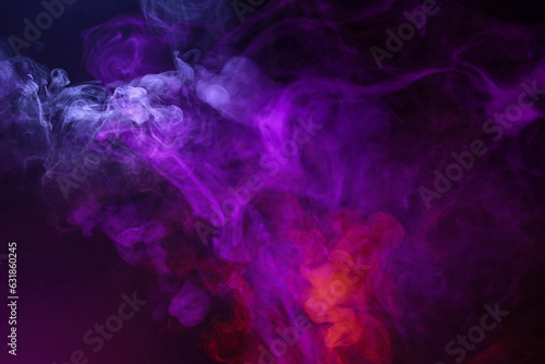 Violet and pink steam on a black background.