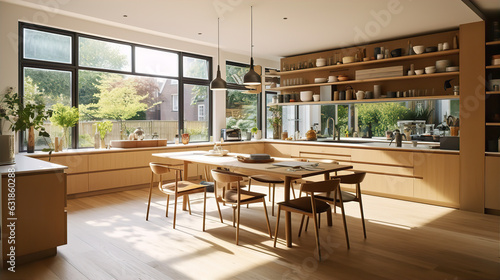 Bright and Airy Modern Kitchen Design - AI Generated 