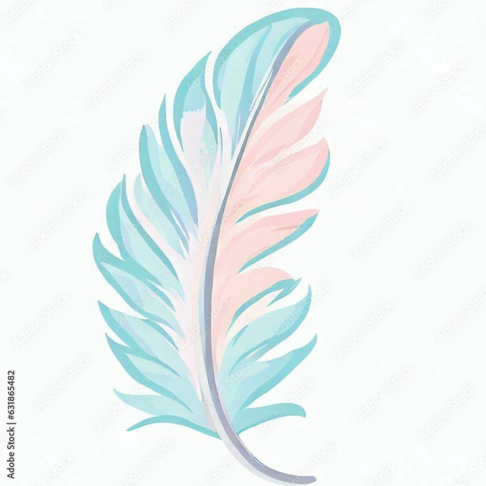 Fototapeta premium illustration of feather