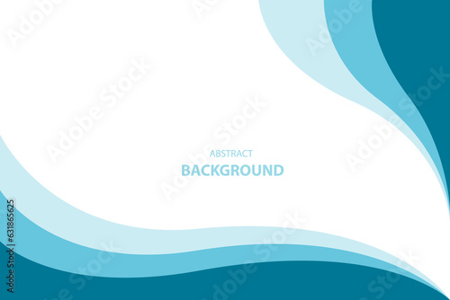 Blue wave background with text space. template design vector