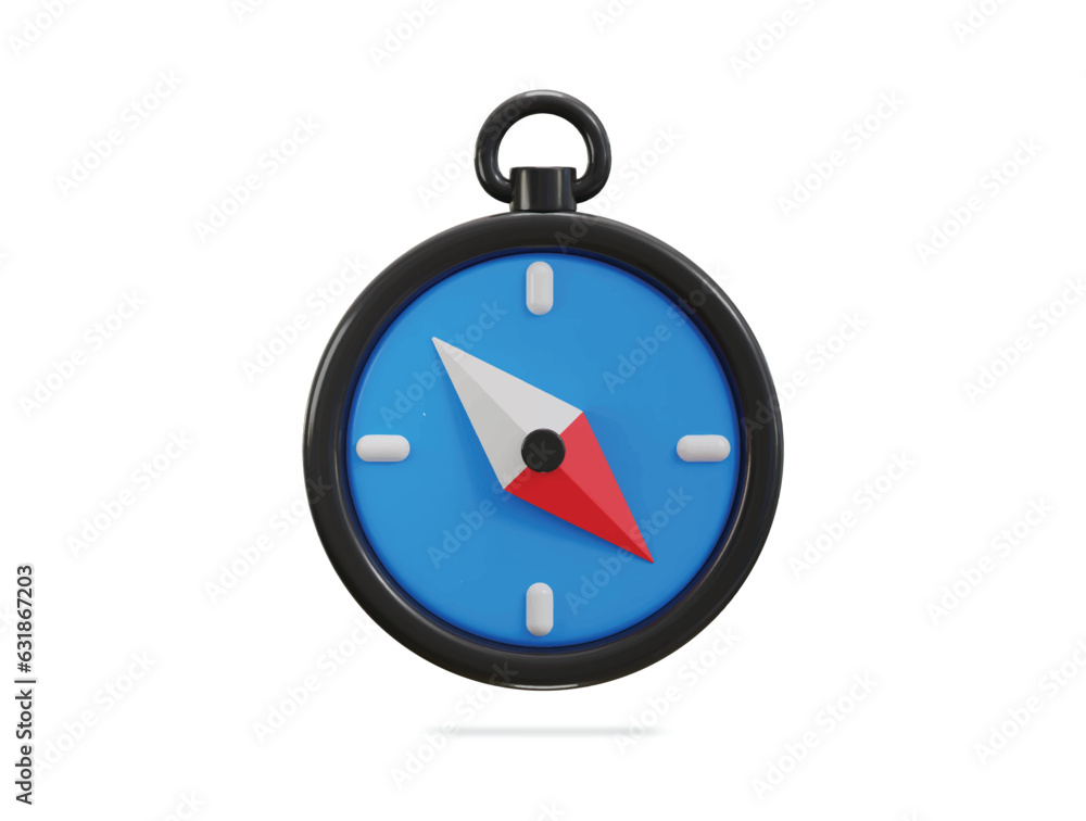3d compass navigation icon vector illustration 3d compass navigation icon vector illustration