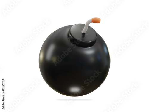 3d bomb icon vector illustration