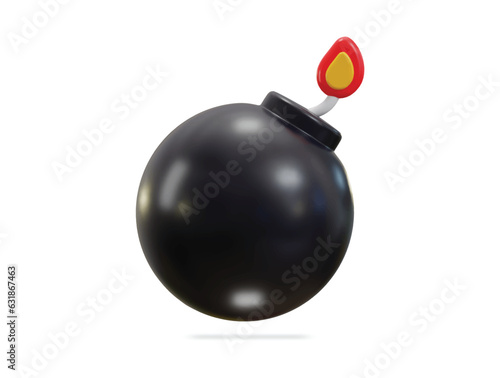 3d bomb icon vector illustration
