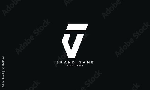 VT, TV, Abstract initial monogram letter alphabet logo design