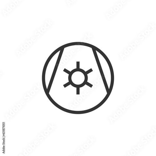 Rotary compressor icon. Graphical symbol modern, simple, vector, icon for website design, mobile app, ui. Vector Illustration