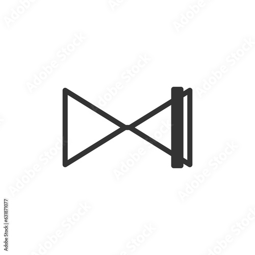 Shut-off valve with safety function icon. Graphical symbol modern, simple, vector, icon for website design, mobile app, ui. Vector Illustration
