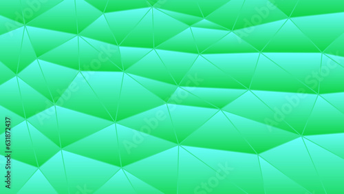 abstract vector stained-glass triangle mosaic background - green and blue