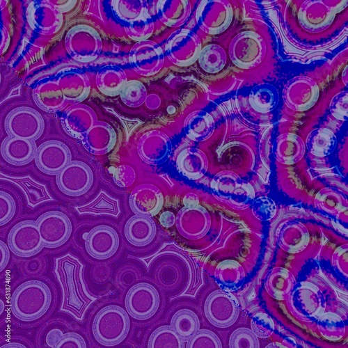 Fényképezés Merging two distinct patterns, a mesmerizing blanket of strangeness unfolds, ble