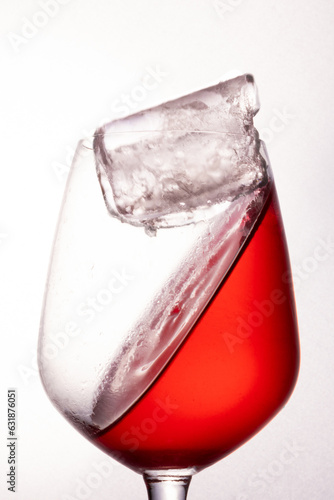 Red Drink Splash Inside a Glass: Refreshing and Eye-Catching