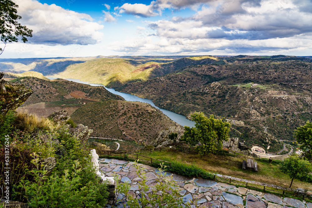 Douro river. Border between Portugal and Spain.