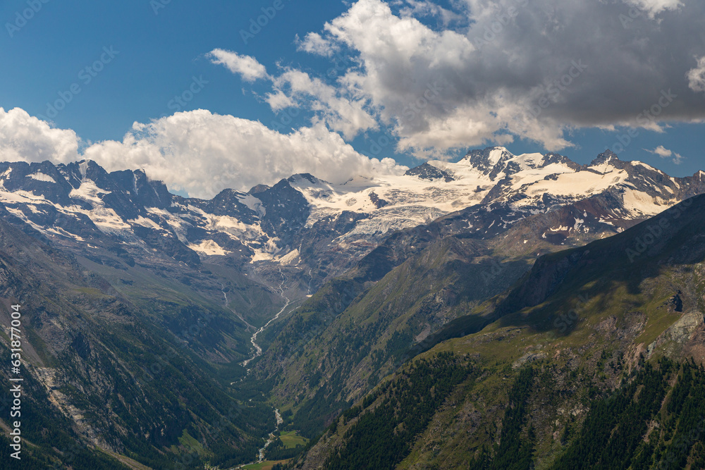 Mountains over the town of Cogne, near Gran Paradiso National Park