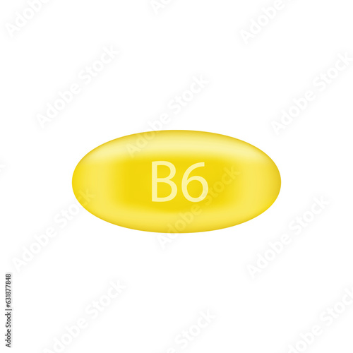 Vitamin B6,healthy vitamin,medicine,capsule,vector illustration eps10 photo