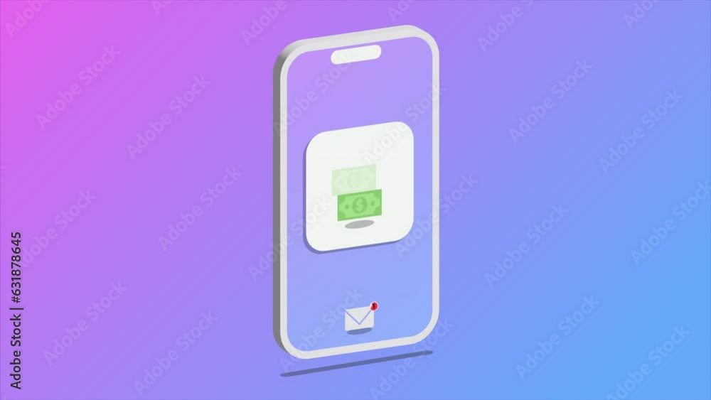 Mobile Phone Animation Isometric 3D Payment Successful UI 3840x2160 4K video footage with 3 different color background, Gradient, White and Green. Mobile Phone Animation Isometric 3D Payment Successful UI 3840x2160 4K video footage with 3 different color background, Gradient, White and Green.