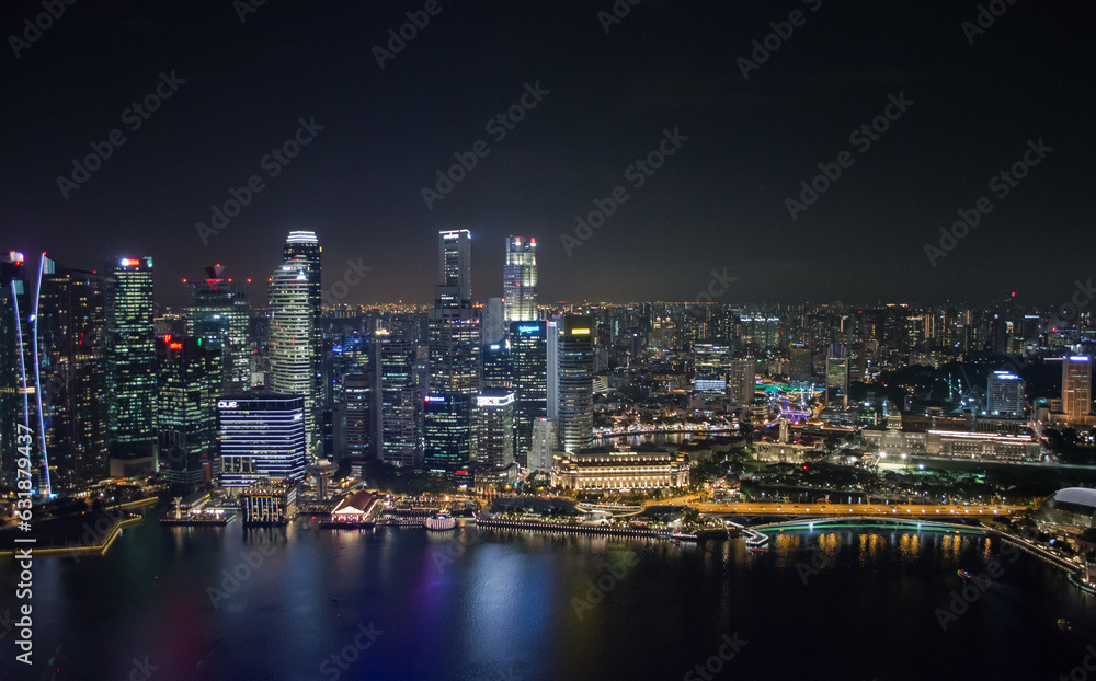Singapore view on the city from above