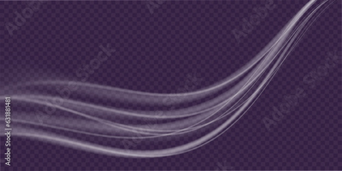 Light trail wave, fire path trace line, car lights, optic fiber and incandescence curve twirl png. road car headlights. Luminous white lines of speed. Light glowing effect. Abstract motion lines.