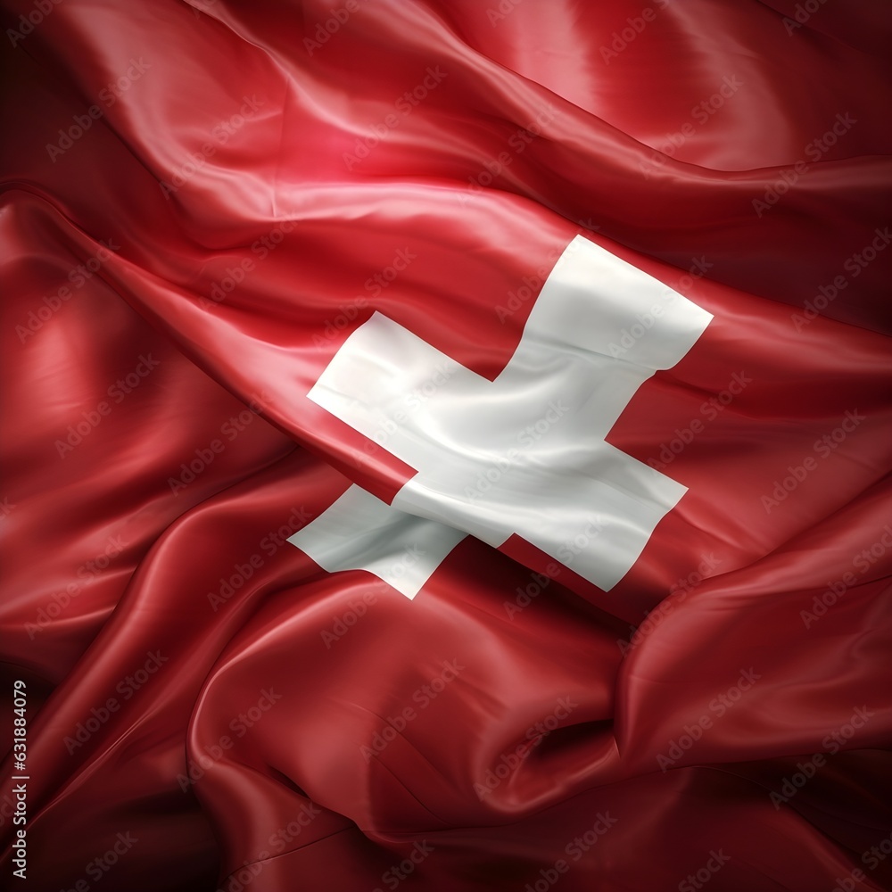 Rotes Kreuz auf weißem Grund Die Schweizer Fahne Stock Photo Adobe Stock