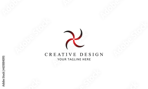 Creative gradient circle flower brand logo design