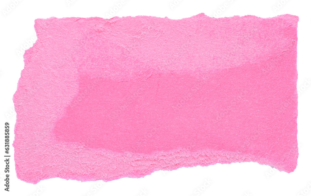 Single piece of isolated torn ripped crumpled blank pink paper with rough edges and blank copy space for text on white or transparent background, png design element Single piece of isolated torn ripped crumpled blank pink paper with rough edges and blank copy space for text on white or transparent background, png design element