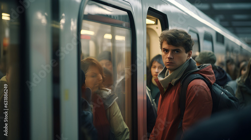 Showcase the emotions of frustration and impatience that passengers exhibit during delays or crowded conditions © Norman