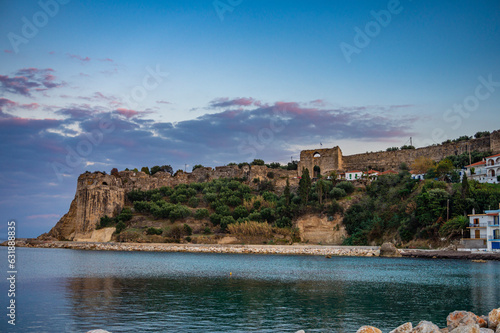 Beautiful castle view of Koroni town in Messenia, Peloponnese, Greece photo