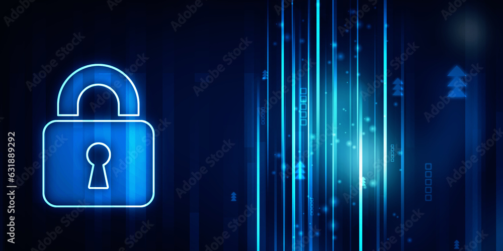 2d illustration Safety concept: Closed Padlock on digital background 2d illustration Safety concept: Closed Padlock on digital background