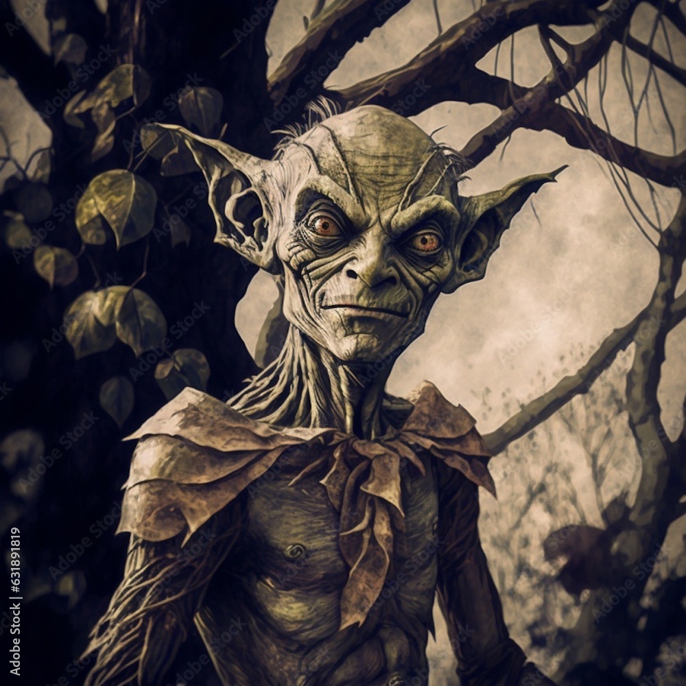 Goblin in the forest, close-up, illustration, fantasy,
goblin face, goblin, magic, creepy, character, fantasy