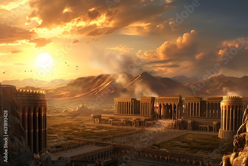 Persepolis at Dusk: The Grandeur of Ancient Persia.