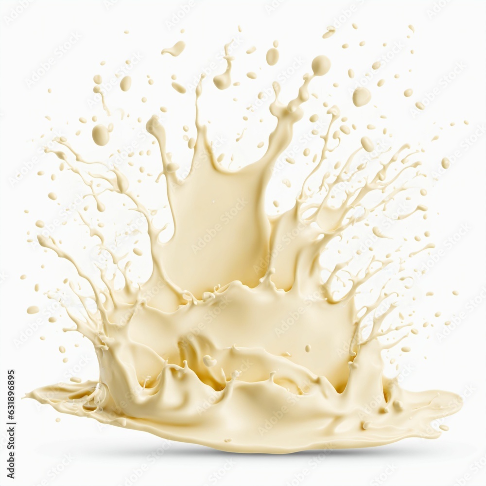 White Chocolate splashing in a studio shot. Generated with AI White Chocolate splashing in a studio shot. Generated with AI