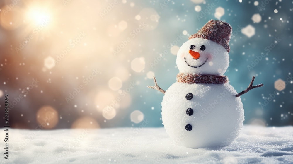 snowman background for a Christmas card