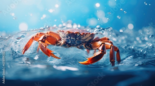 crab in the water