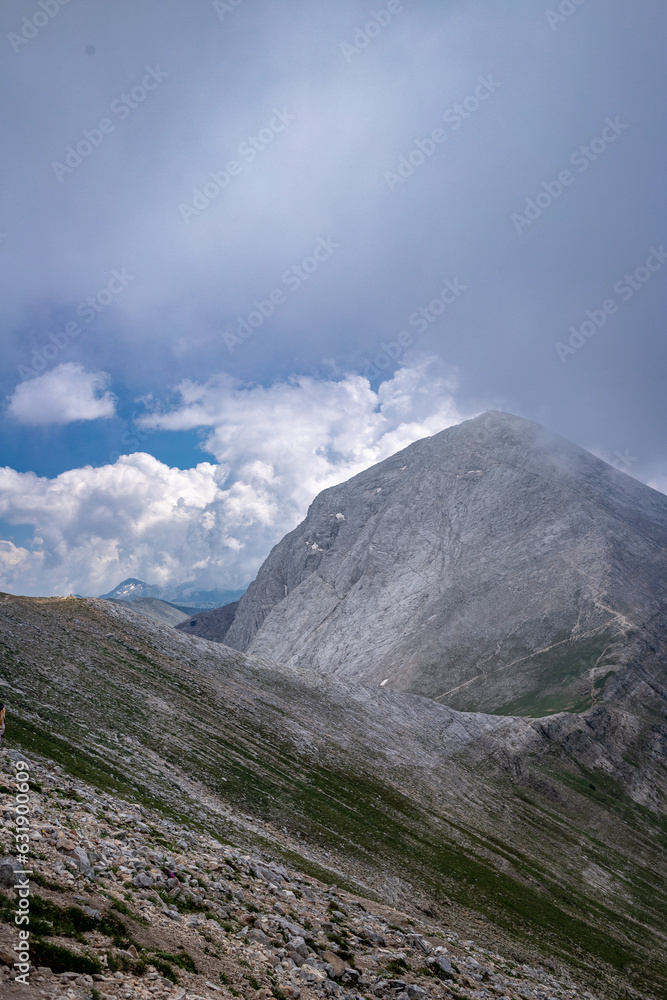 The north face of Mount Vihren in Pirin and the premka below it The north face of Mount Vihren in Pirin and the premka below it