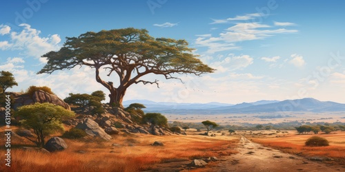 African Savannah landscape