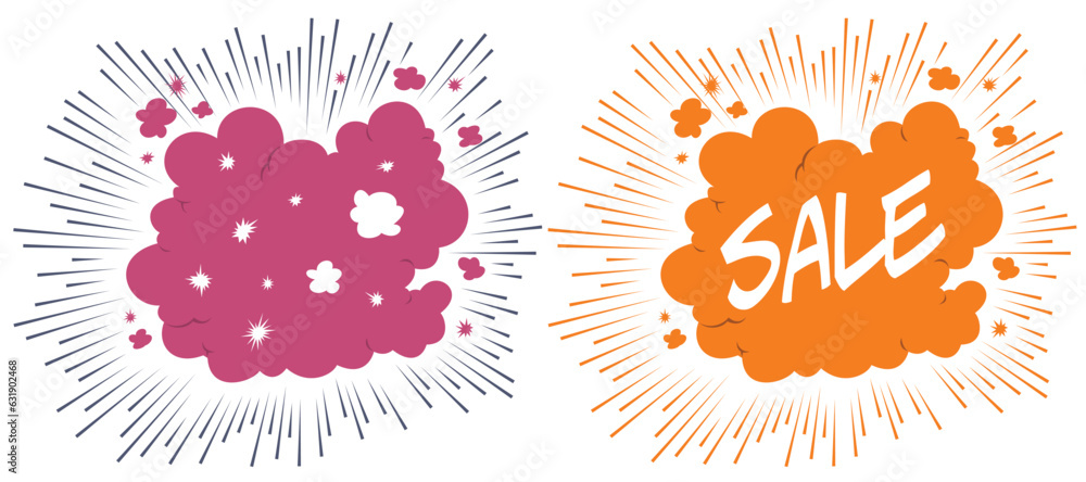 Fototapeta premium Cartoon - boom. Illustration for internet and mobile website.