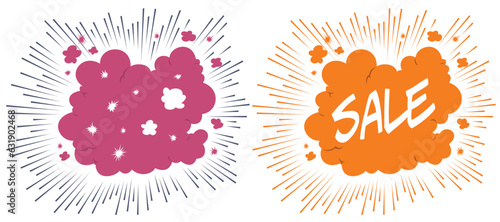 Cartoon - boom. Illustration for internet and mobile website.