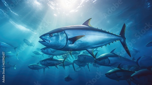 blue fin tuna in water © Andrus Ciprian