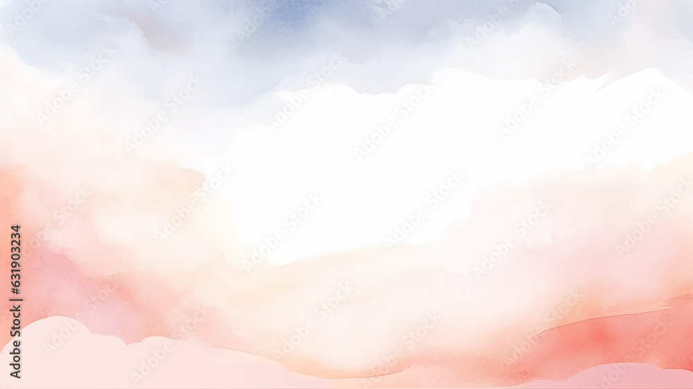light watercolor abstract background gentle gradient pastel softcolor pink white and blue blank drawing painting