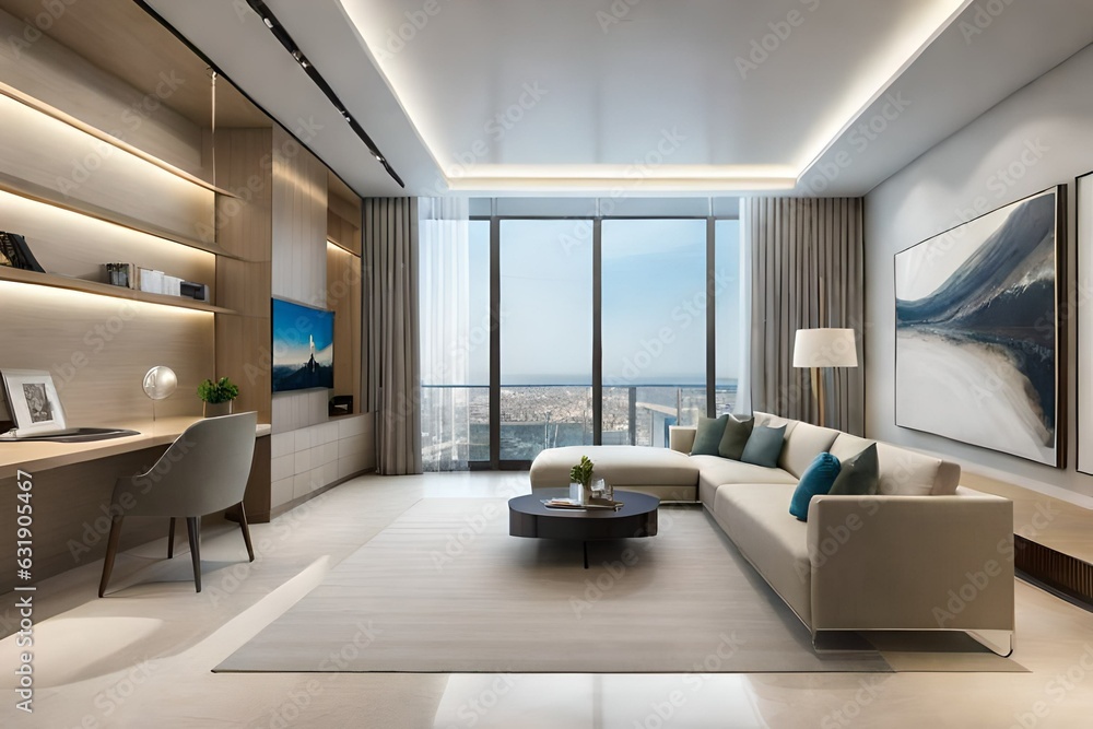 modern living room with furniture generated Ai. modern living room with furniture generated Ai.