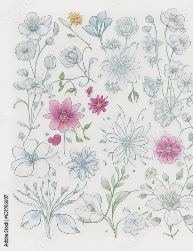 seamless pattern with flowers